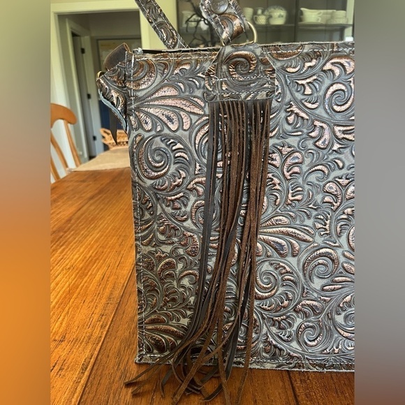 Elegant Brown Patterned Women's Bag - Picture 12 of 14